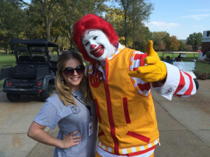 Lauren St. John interning with the Ronald McDonald House Charities. 